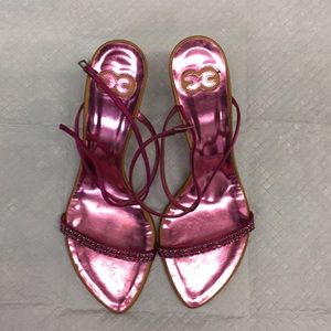 Escada Hot pink crystal sandal